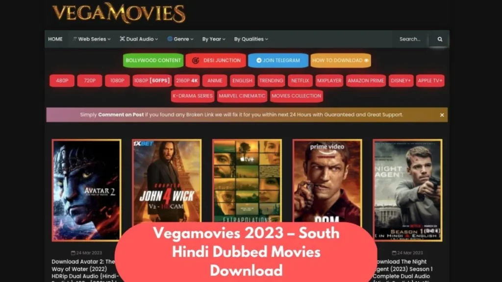 Vegamovies 2023 Bollywood Tamil Telugu Hindi Dubbed Movies Download